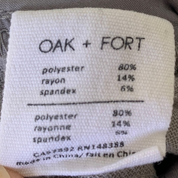 Oak + FORT Ankle Cropped Cigarette Trousers Grey Women's Size 2 - Picture 10 of 10